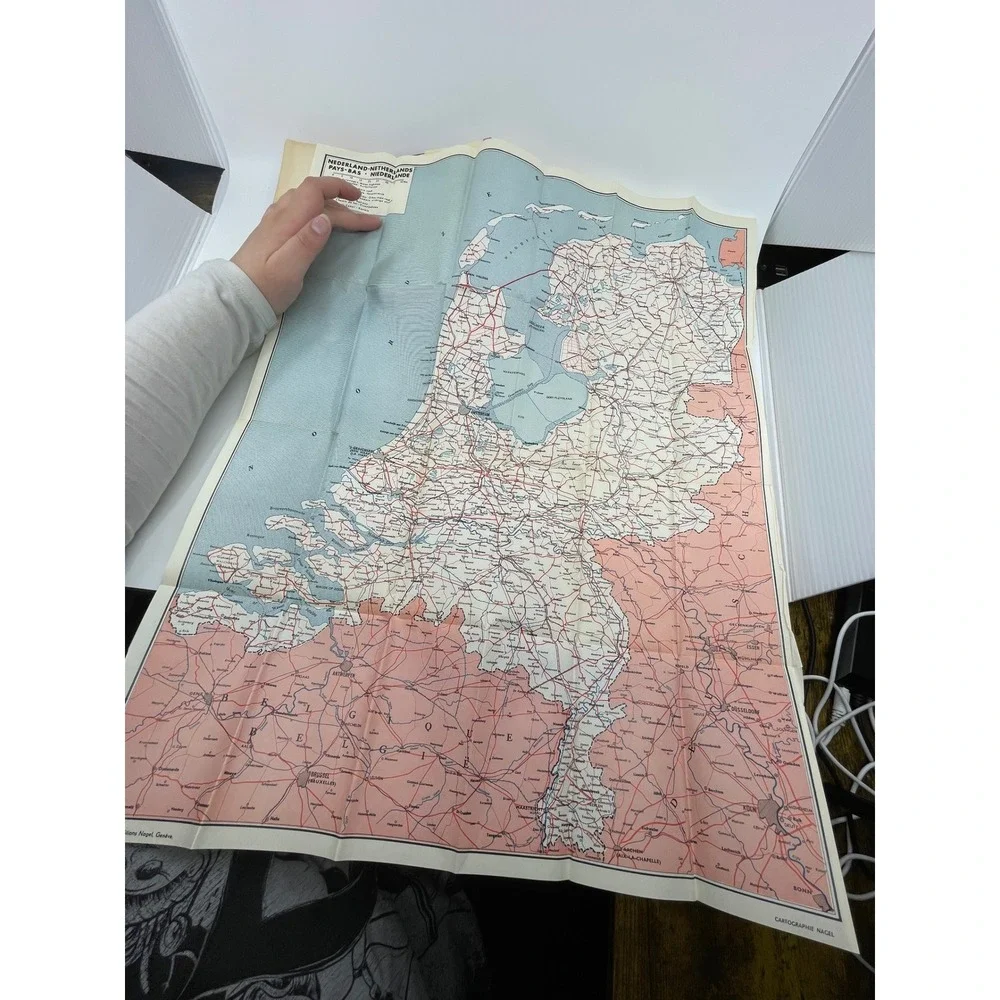 Nagels Encyclopedia Guide Holland 1968 4th Ed Vintage Travel Book Foldout Maps